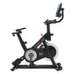 NordicTrack S15i stationary exercise bike with black frame, tablet holder with blue screen, flywheel display, and adjustable 