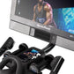 NordicTrack S22i Commercial Studio Bike with touchscreen display showing fitness class, black frame with handlebars and pedal