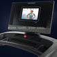 NordicTrack 1250 Commercial treadmill with black frame, red start button, and touchscreen display showing workout metrics and