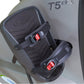 NuStep T5XR recumbent elliptical stepper with gray frame and black foot pedals with red accents, displayed on white backgroun