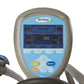 NuStep T5 recumbent elliptical stepper with blue and gray console displaying fitness metrics and control buttons