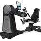 NuStep UE8PRO upper body ergometer with gray and black frame, dual handle bars, footrest, and tablet holder on white backgrou