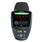 Octane Q37xi elliptical machine with black frame, digital display showing fitness metrics, and green and yellow control butto