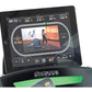Octane Q37xi home elliptical with touchscreen display showing workout metrics, instructor video, and control buttons on black