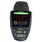 Black Octane Q47xi elliptical machine console displaying red text fitness metrics and green control buttons on white backgrou