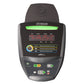 Black Octane XR6xi seated elliptical machine with digital display screen showing fitness metrics and green accent lighting
