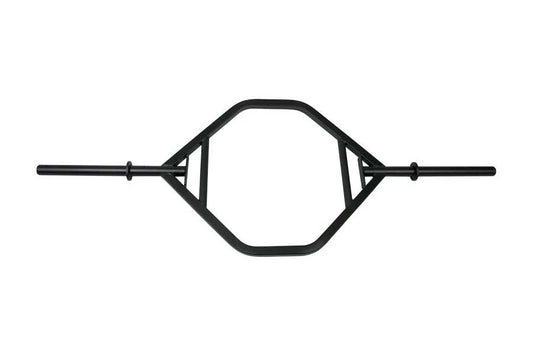 Warrior black Olympic hex bar with extended handles on white background