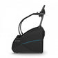 Black TRUE Palisade commercial climbing machine with curved arm and blue accent stripe on white background
