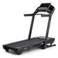 Black ProForm Carbon TL treadmill with digital console display and two-post frame on white background