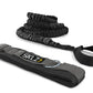 SKLZ Recoil 360° black resistance trainer with coiled bungee cord and wrist strap attachment on white background