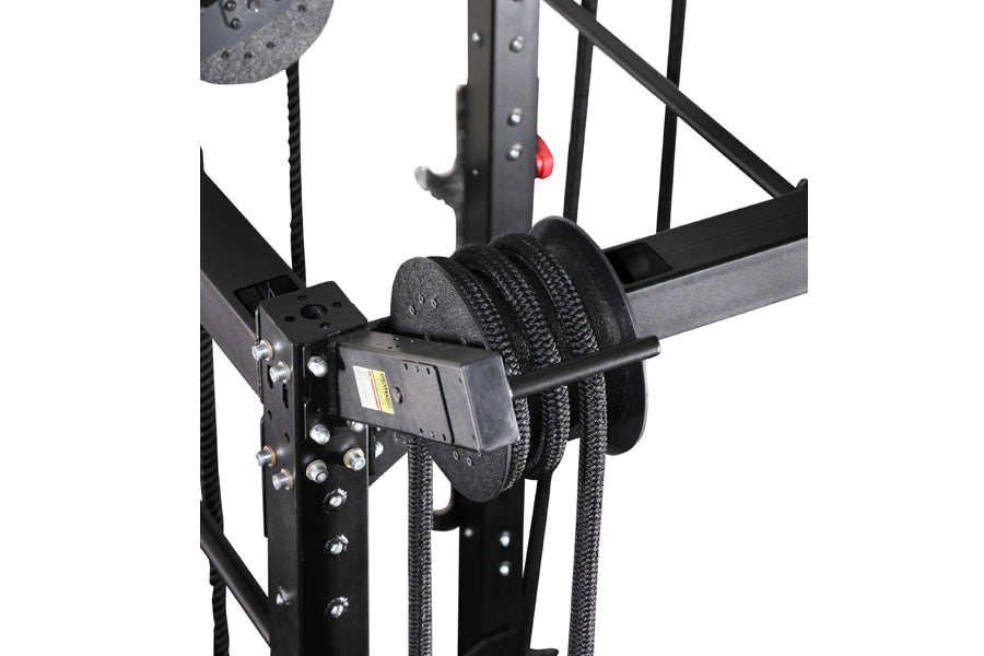 Ropeflex RX2100 black rope trainer attachment with braided black cable on metal frame