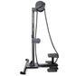 Ropeflex RX2500 upright rope trainer with black metal frame, footrest, and suspended rope on white background