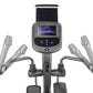 BodyCraft SCT400g seated elliptical crosstrainer with digital display console and dual moving arm handles, front view on whit