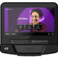 Life Fitness lower body arc trainer elliptical with black frame and touchscreen display showing purple interface with workout