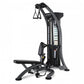 TRUE SM-1050 Quickfit Pro black multi-exercise weight machine with seat and pulley system on white background