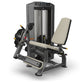 TRUE SPL-0100 seated leg extension machine with black frame, beige padded seat and backrest, digital display, and adjustable 