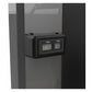 Black digital timer and rep counter display mounted on gray exercise machine frame