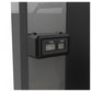Black digital timer and rep counter display mounted on gray exercise machine frame