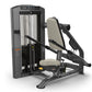 TRUE SPL-0500 tricep pushdown machine with gray metal frame, cream padded seat and backrest, black handles, and digital displ