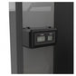 Black digital timer and rep counter display attached to gym equipment frame