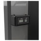 Black digital timer and rep counter display mounted on gray weight machine frame