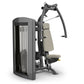 TRUE SPL-0900 chest press machine with gray frame, beige padded seat and backrest, metal handles, and vertical rod stack on w