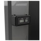 Black digital timer and rep counter display mounted on gray exercise equipment frame