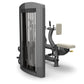 TRUE SPL-1200 seated row machine with black frame, beige seat and backrest, cable pulley system, on white background