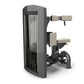 TRUE Rotary Torso SPL-1500 commercial gym machine with gray frame, beige handles and seat, and vertical steel bars on white b