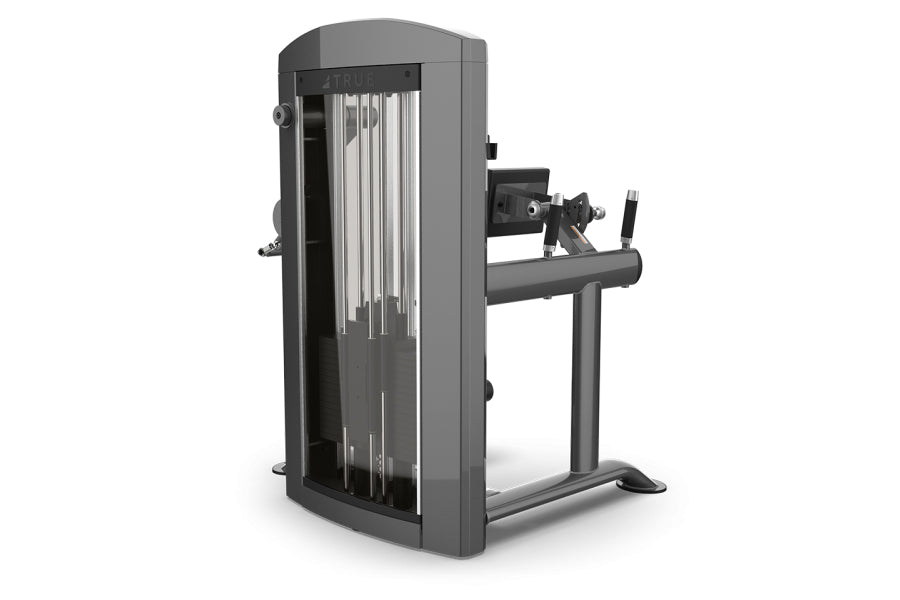 True SPL-1700 Glute Press machine with gray frame and vertical cable stack on white background