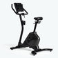 Schwinn 190 upright exercise bike with black frame, digital display console, and black padded seat on white background