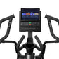 Schwinn 490 stationary elliptical machine with black frame, dual handles with built-in controls, and digital touchscreen disp
