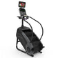 Black StairMaster Gauntlet 8G StepMill with digital console and tablet holder on white background