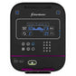 StairMaster Gauntlet 8G black StepMill with blue digital display showing watts, calories, and metrics, control buttons, and p