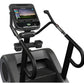 Black StairMaster 8Gx Gauntlet stair stepper with digital display console, handlebar grips, and pedal platform on white backg