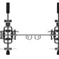TRUE TMS8000 dual modular frame with cable crossovers, black metal structure with dual uprights and horizontal bar, overhead 