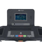 LifeSpan TR4000i folding treadmill with digital display screen showing workout metrics and control console with buttons on wh