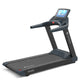 Black LifeSpan TR7000iM commercial treadmill with digital console display and red emergency stop button on white background