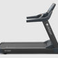 LifeSpan TR7000i black commercial treadmill with grey accents and digital console, side view on white background