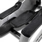 TRUE ES700 elliptical machine with silver frame and black textured foot pedals, displayed at angle on white background