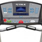 TRUE Z5.4 treadmill with digital console displaying workout metrics, red start button, green interval button, and gray handle