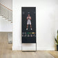 Lululemon Studio Mirror Pro interactive fitness display showing squat exercise with performance metrics on black screen, stan