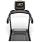 Matrix TF30 folding treadmill with black frame, digital display console, and running belt, front view on white background