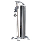 TuffStuff Apollo 7400 4-station multi-gym system with gray steel frame and black vertical tower on white background