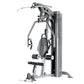 TuffStuff Apollo 7000 Multi Press gray and black cable machine with adjustable seat and leg extension, on white background
