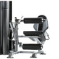 TuffStuff Apollo 7200 2-Station Multi Gym System with black and silver frame, dual padded seats, and cylindrical weight stack
