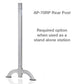 AP-70RP rear post attachment with gray metal vertical column and curved base feet, required for stand-alone station use