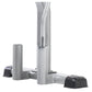 TuffStuff Evolution Olympic Weight Tree with gray steel frame, vertical post, horizontal bar, and black base feet on white ba