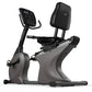 Vision R60 recumbent exercise bike with digital display console and padded backrest on white background