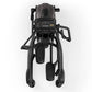 Black Vision S70 Ascent Trainer elliptical with digital display panel and dual foot pedals, overhead view on white background
